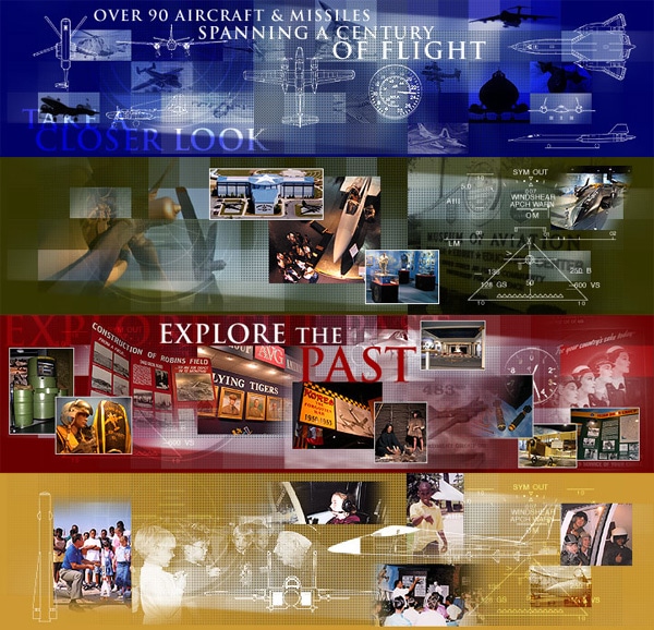 Museum of Aviation Website Montages