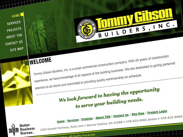 Tommy Gibson Builders Website